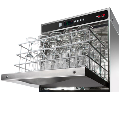 WMaxx Undercounter Dishwasher Optimaxx 500 loaded with glasses