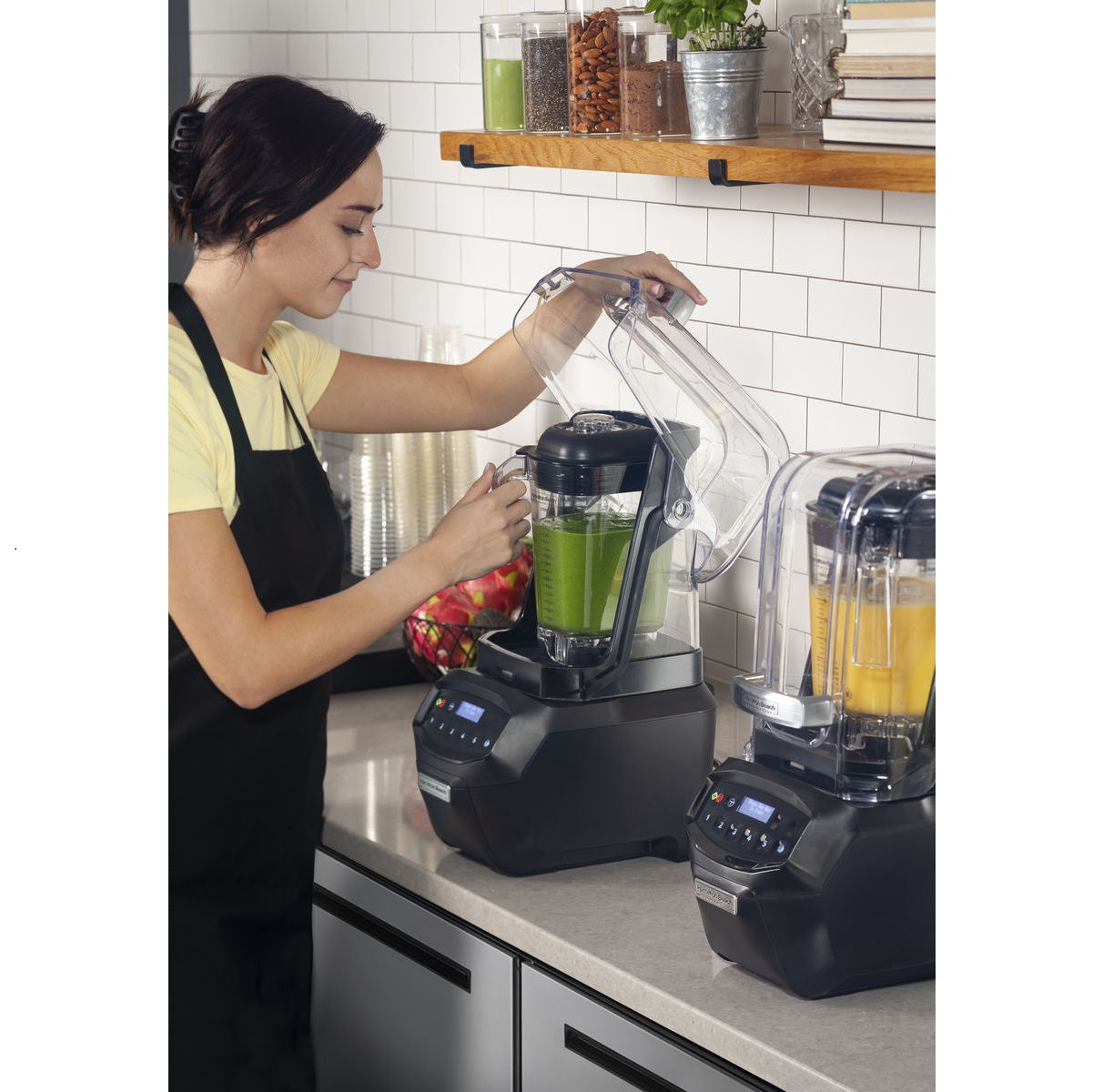 Hamilton Beach Blender (Summit Edge)  top lifted on counter