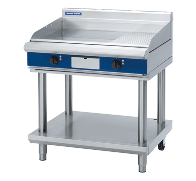 Blue Seal Electric Dual Griddle & Optional Chrome Plate EP516-B on stand