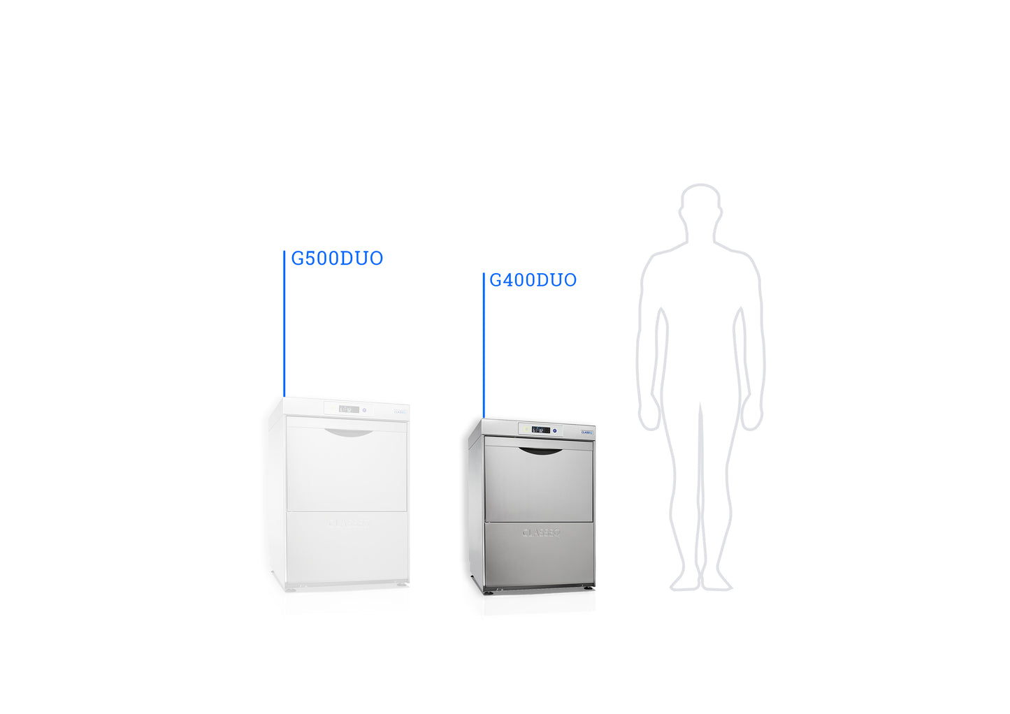 Classeq Undercounter Glasswasher G400DUO / G500DUO comparison