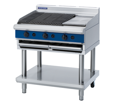 Blue Seal Gas Chargrill G596 with smooth section to right hand side