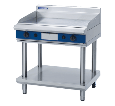 Blue Seal Gas Dual Griddle & Optional Chrome Plate GP516-B on open stand