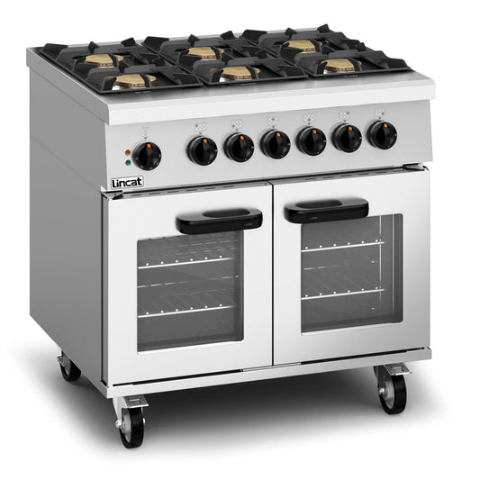 Lincat 6-Burner Dual Fuel Range PHDR01, left view