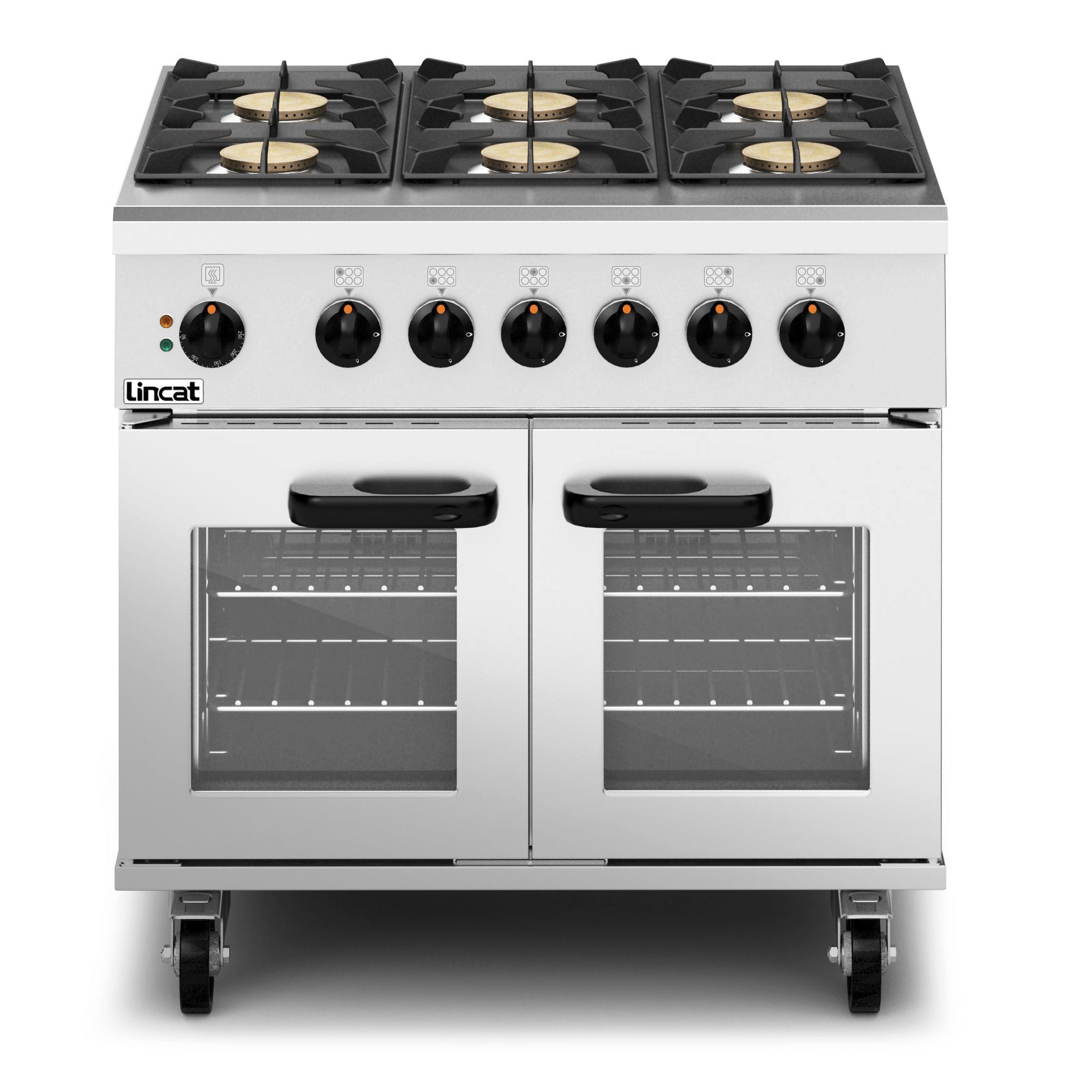 Lincat 6-Burner Dual Fuel Range PHDR01, front view