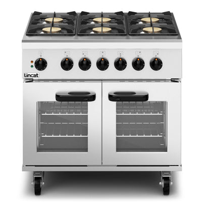 Lincat 6-Burner Dual Fuel Range PHDR01, front view