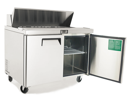 Atosa Refrigerated Prep Unit MSF8302GR with open door