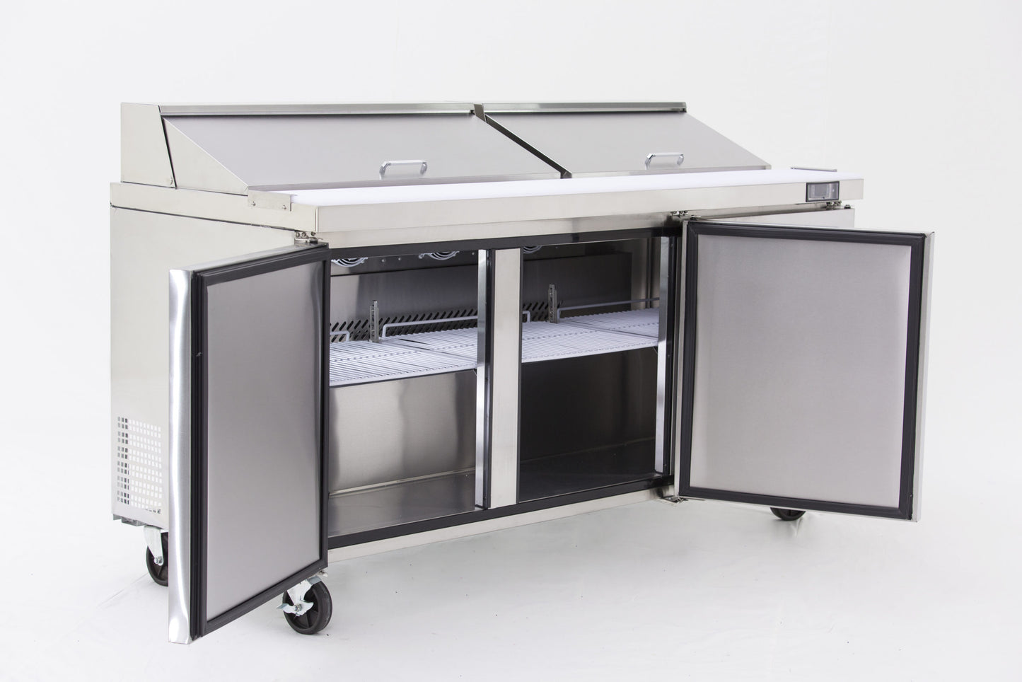 Atosa Refrigerated Prep Unit MSF8304GR with open doors