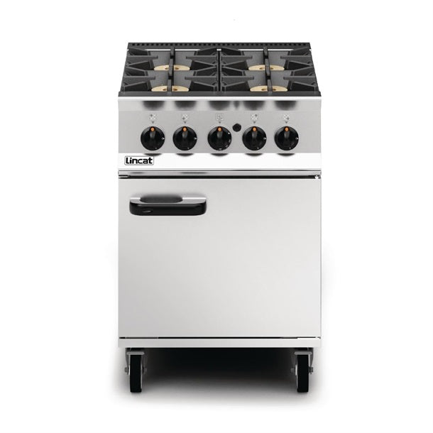 Lincat 4-Burner Gas Range OG8001 with right hand hinged door