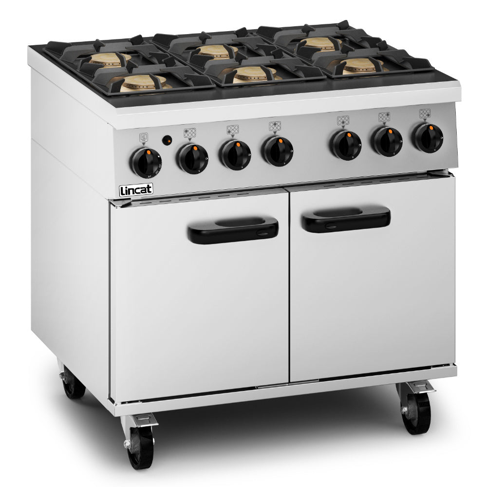 Lincat 6-Burner Gas Range PHGR01 front left view