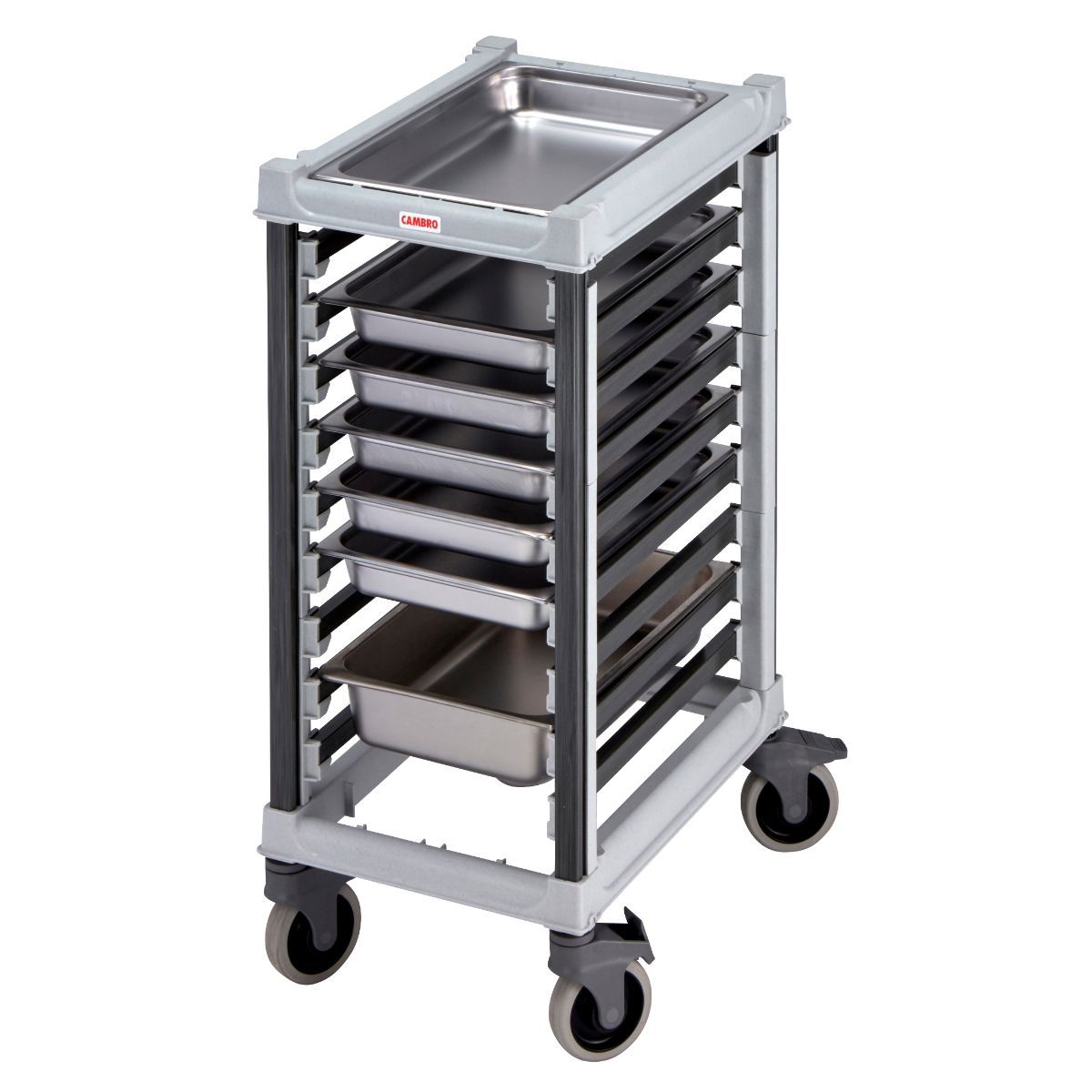 Cambro 1/1GN 9-tier Container trolley with metal pans