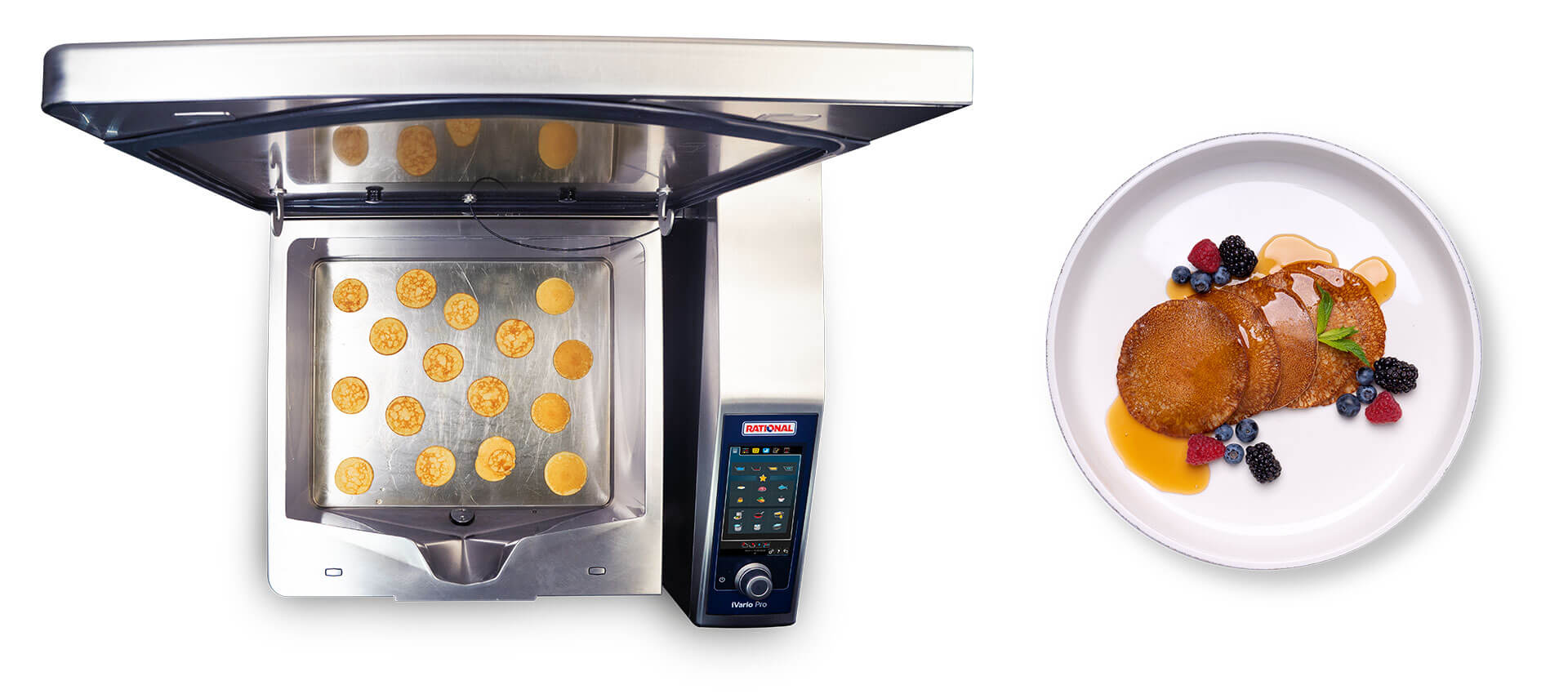 iVario Pro L 100L cookng pancakes