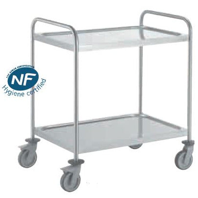 2-Tier Stainless Steel Serving Trolley