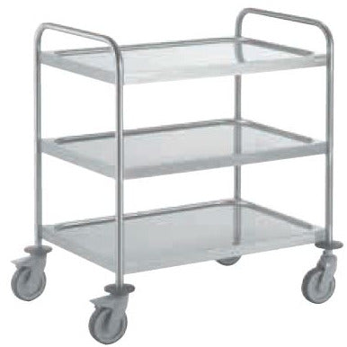 Stainless Steel 3-Tier Serving Trolley