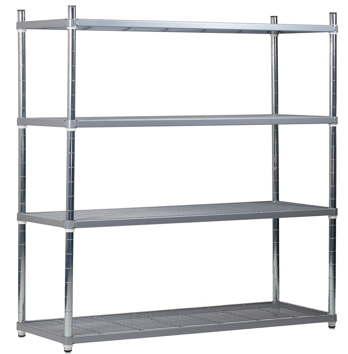 1200mm wide 4-tier Nylon coated wire shelving